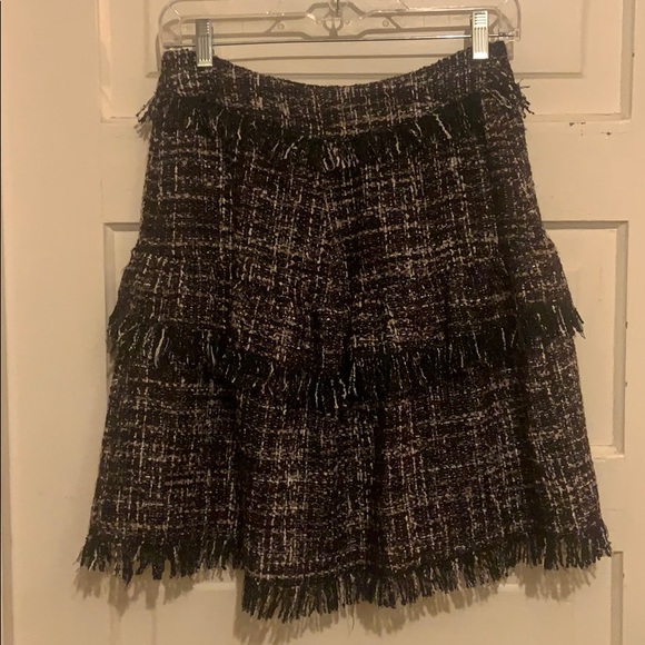 Wool Boucle Skirt HALOGEN sz 4 - Picture 4 of 6